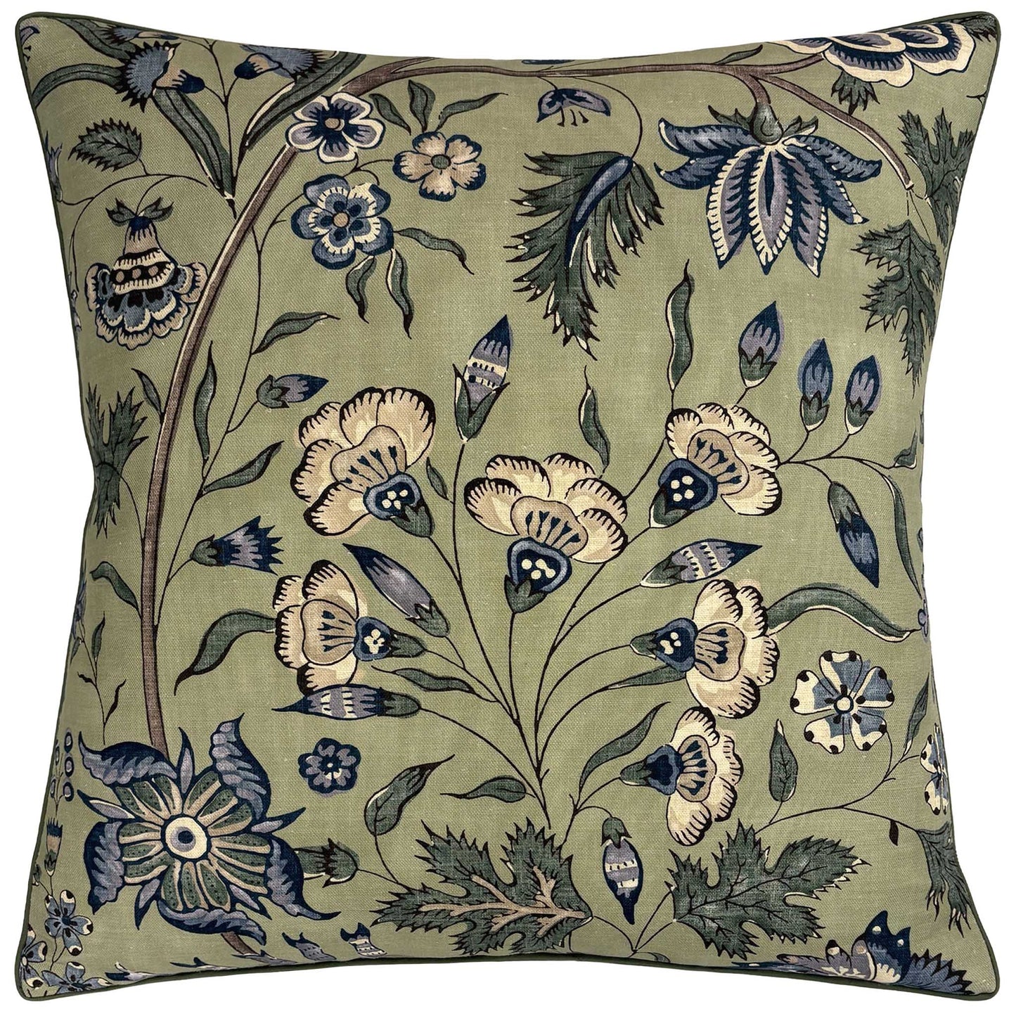 FRANCOIS GREEN/BLUE PILLOW - PIPED