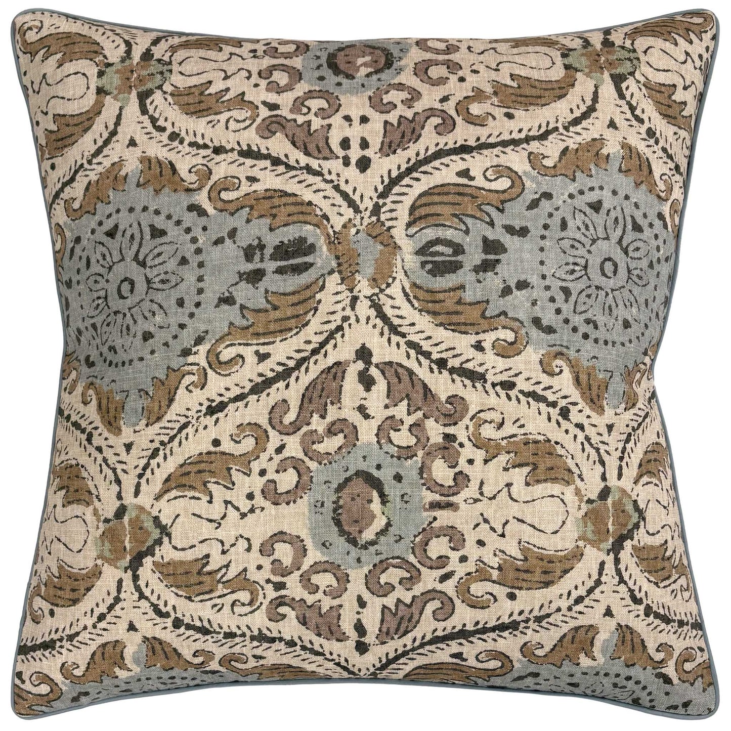 CECILIA GOLD/SAGE PILLOW - PIPED -