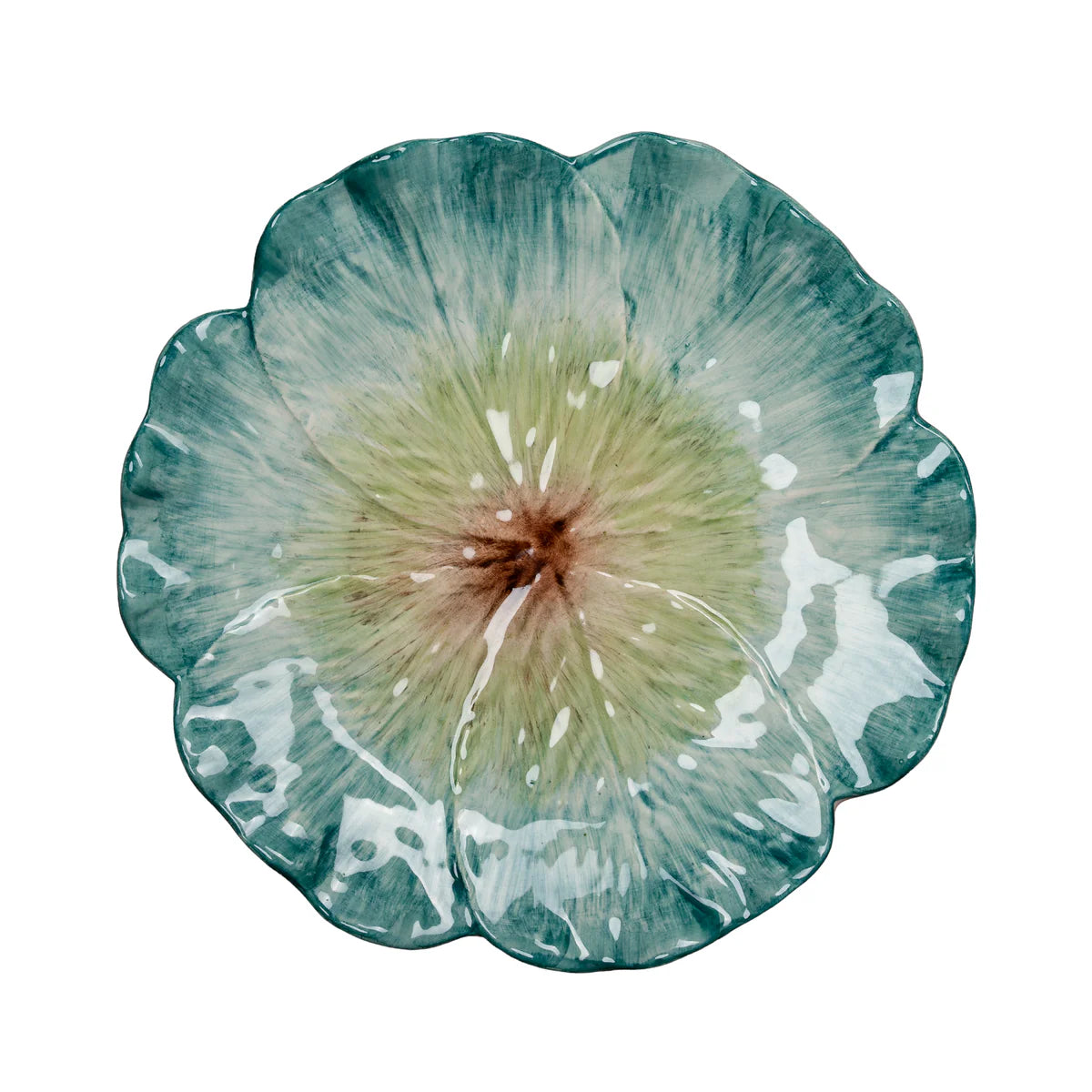 Elisabetta Flower Dinner Plate, Green