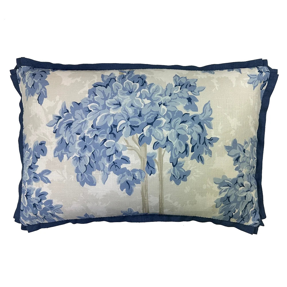 Topiary French Blue Lumbar Pillow