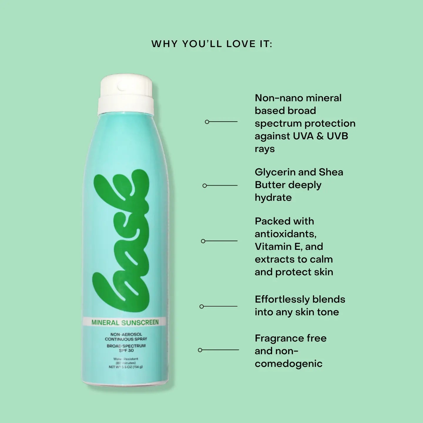 Bask Spf 30 Mineral Non-Aerosol Spray