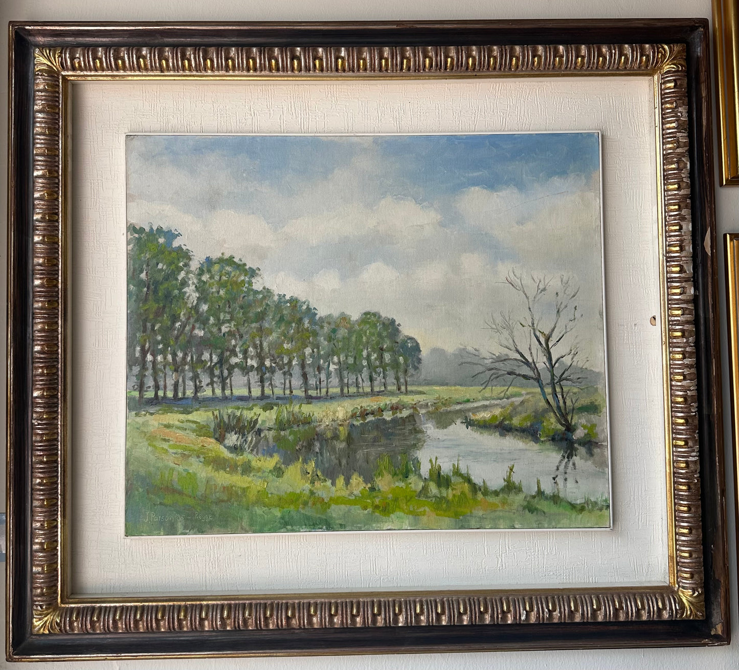Horizontal Matted Meadow with Creek Landscape