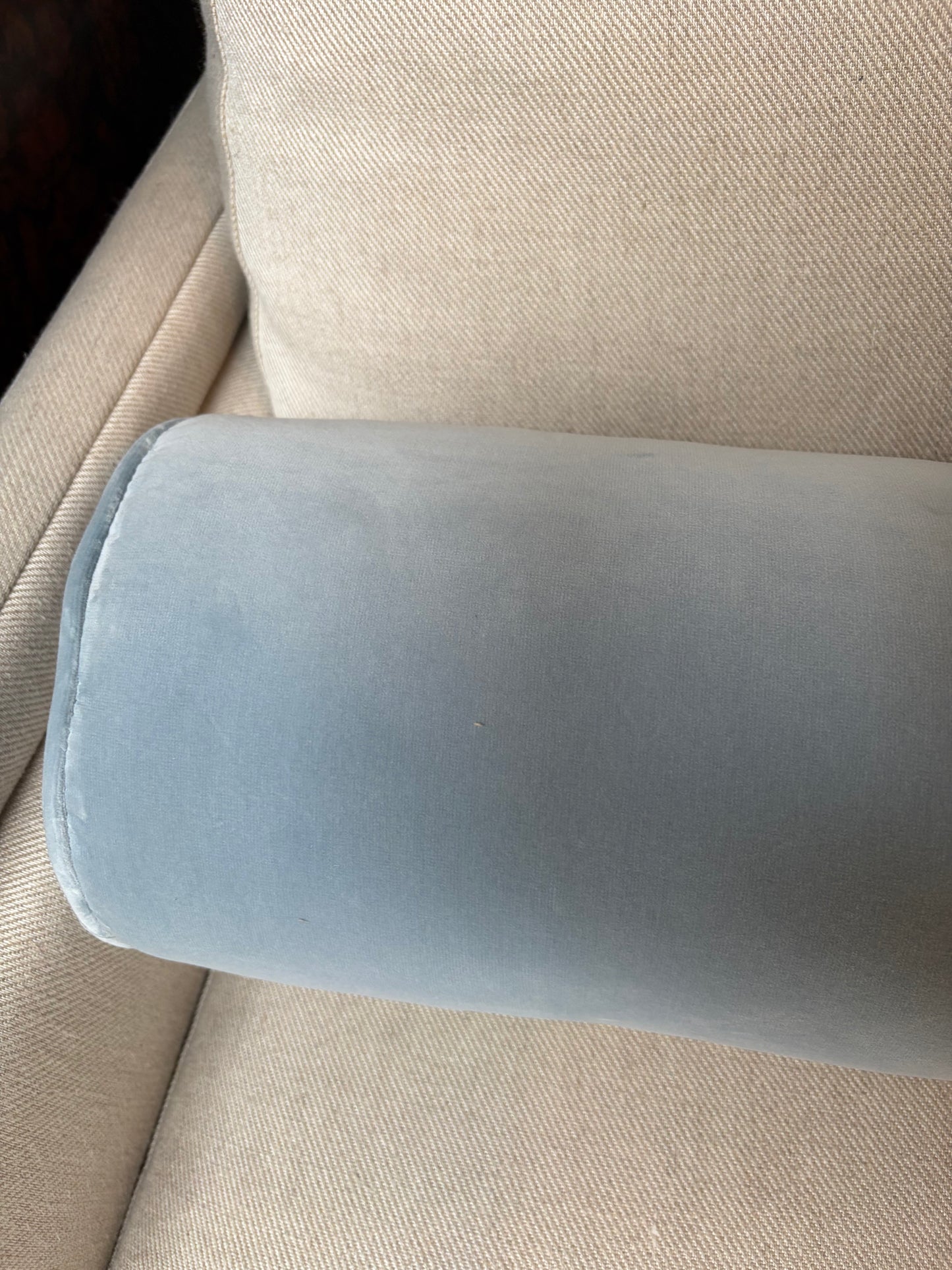 Blue Velvet Lumbar Pillow