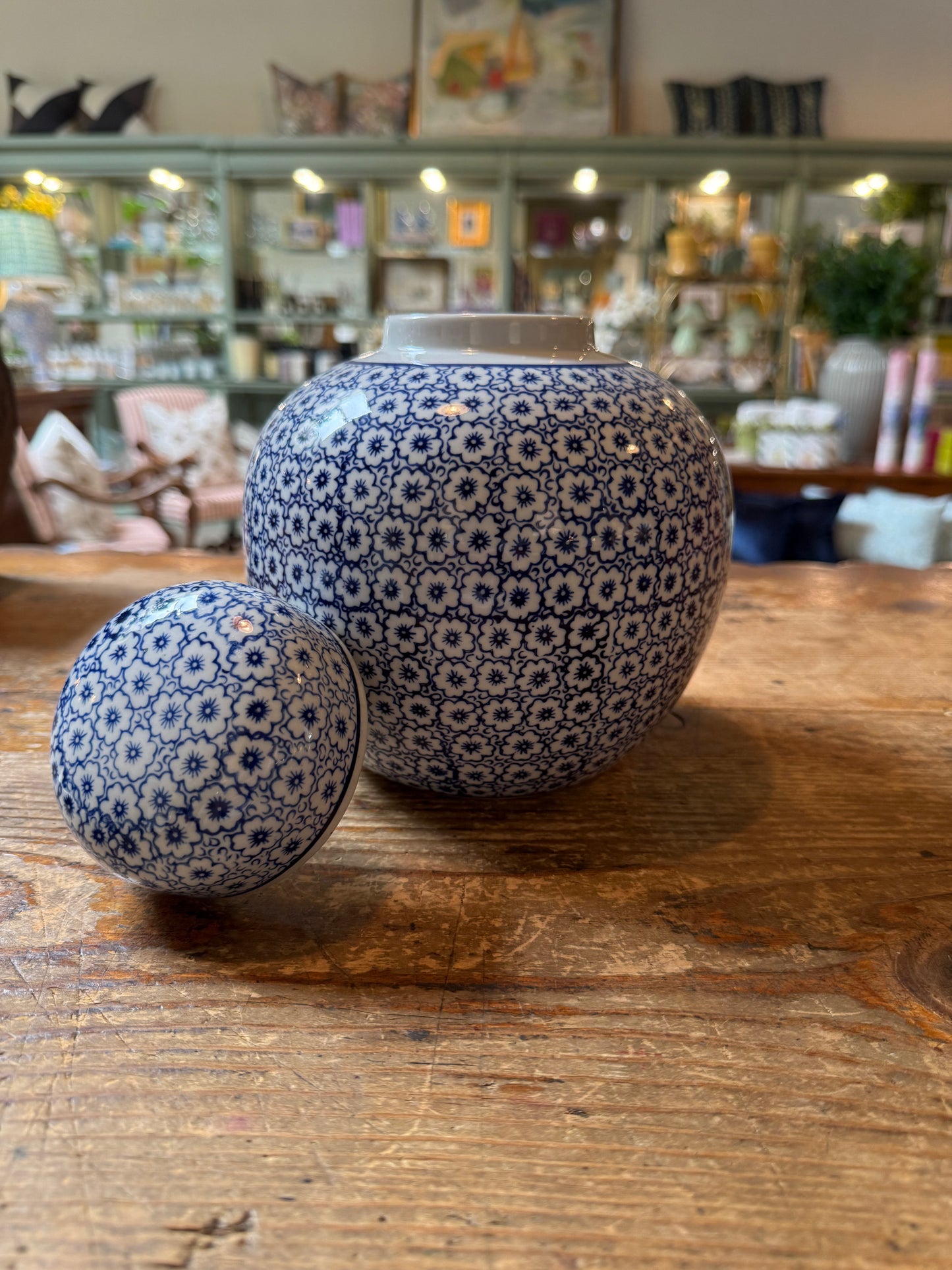 Blue and White Ginger Jar