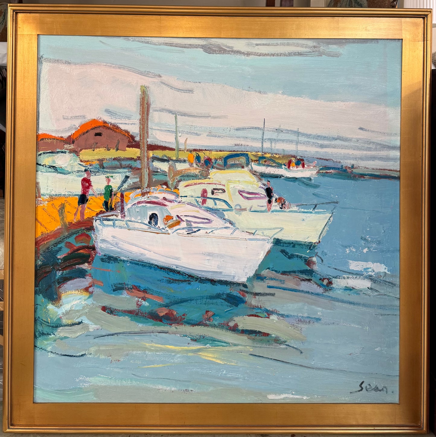 Boat Scene Art