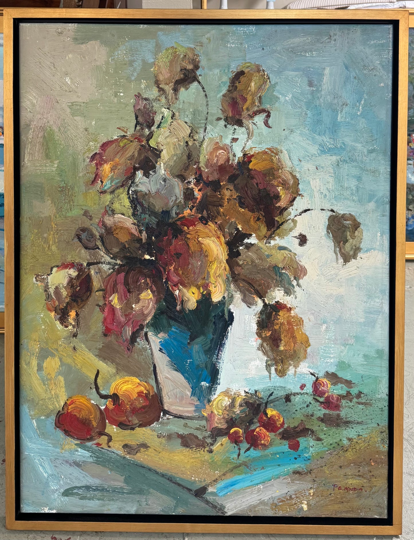 Dried Roses Still Life Art