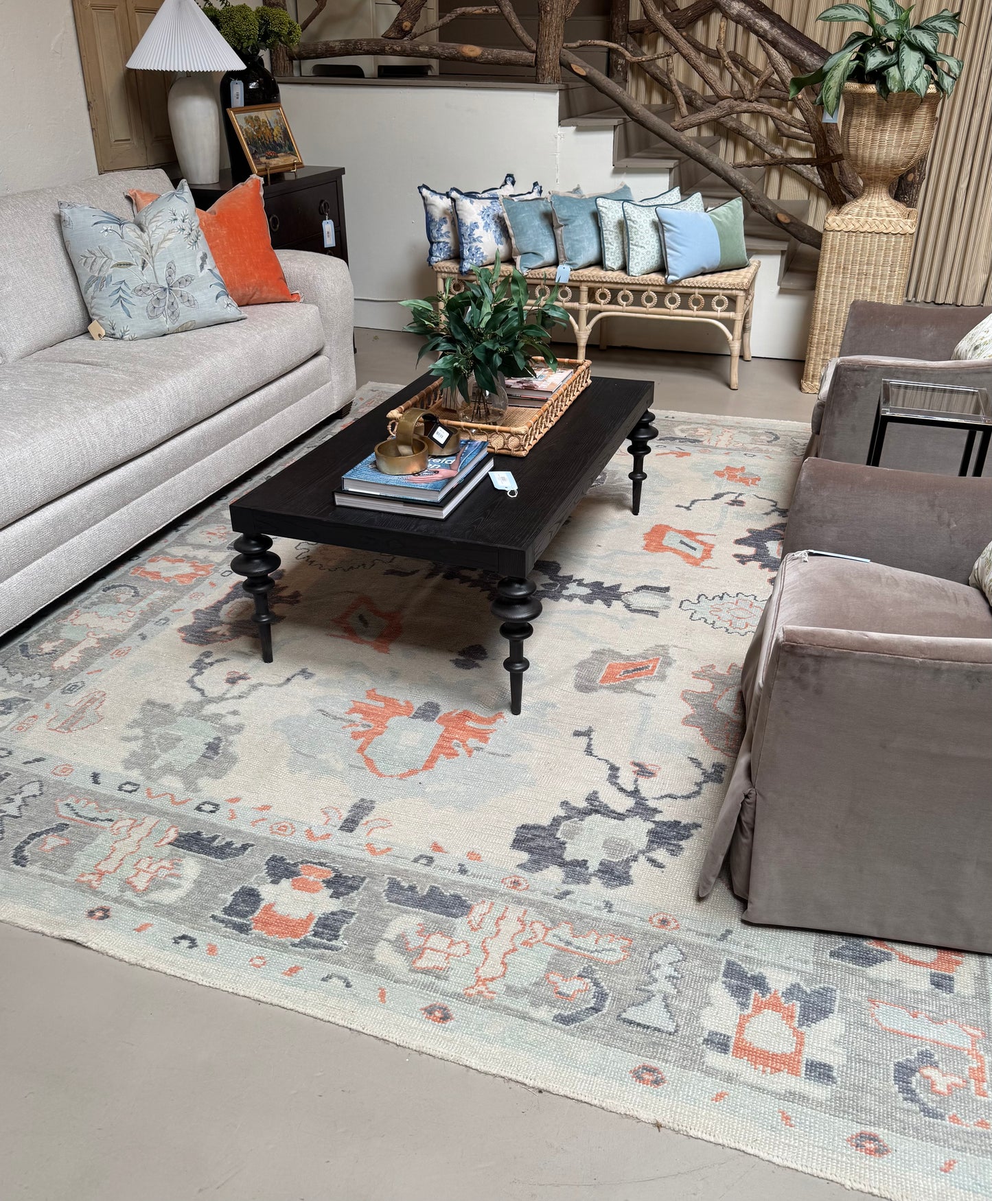 Orange & Blue Rug 8x10
