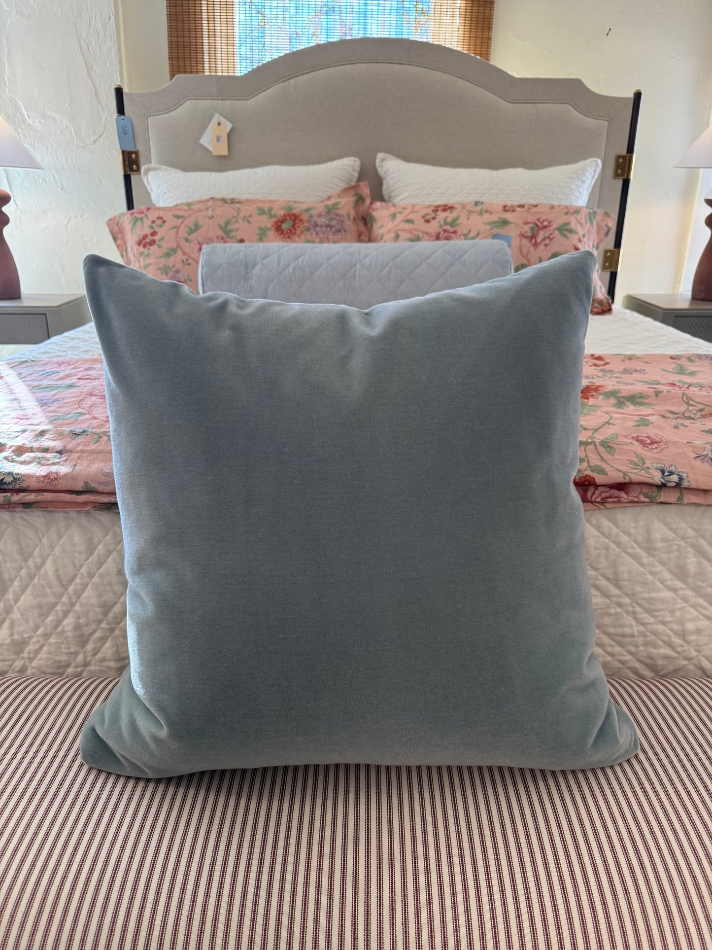 Blue Mohair Pillow