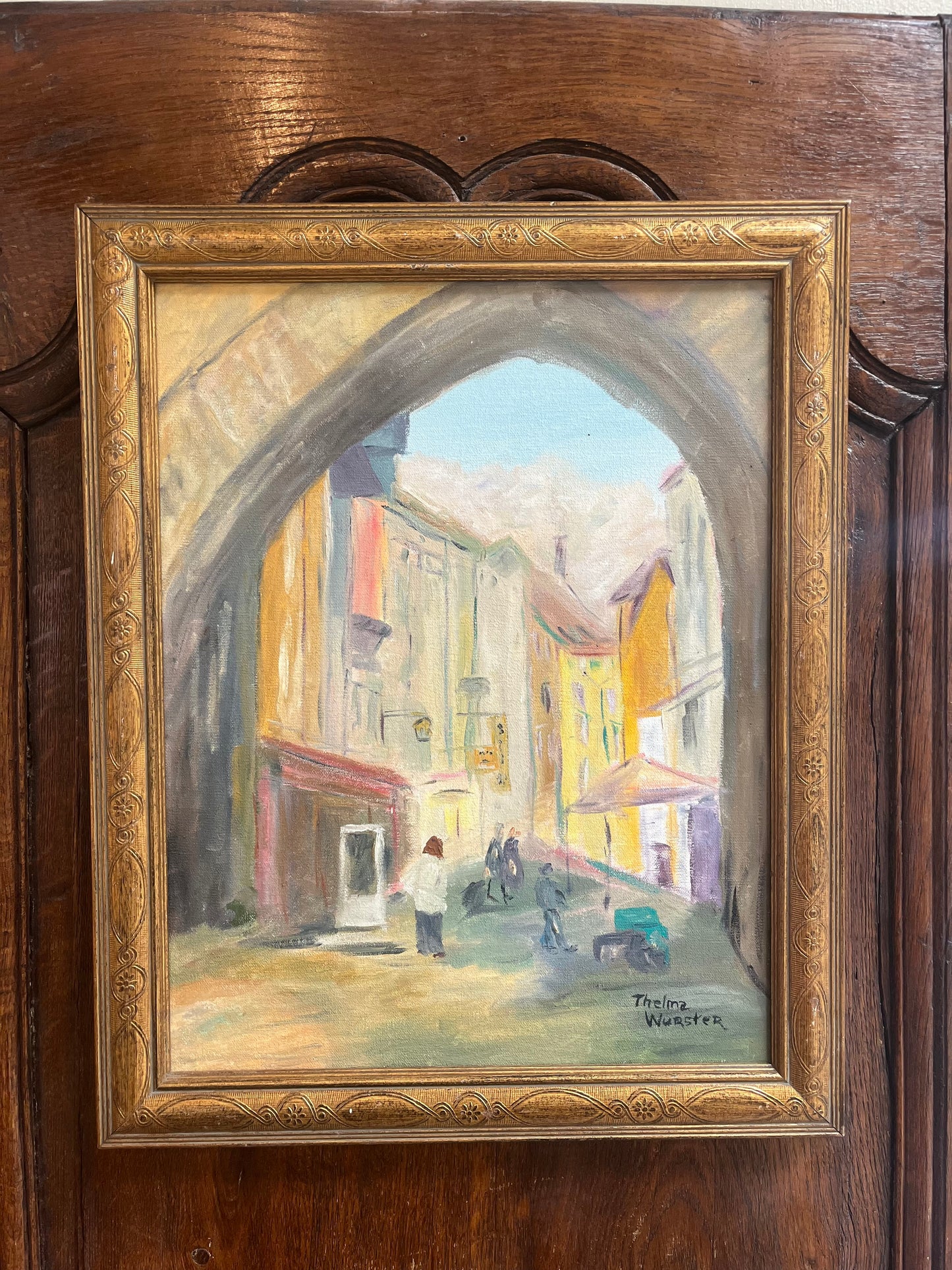 European Street Scene Painting