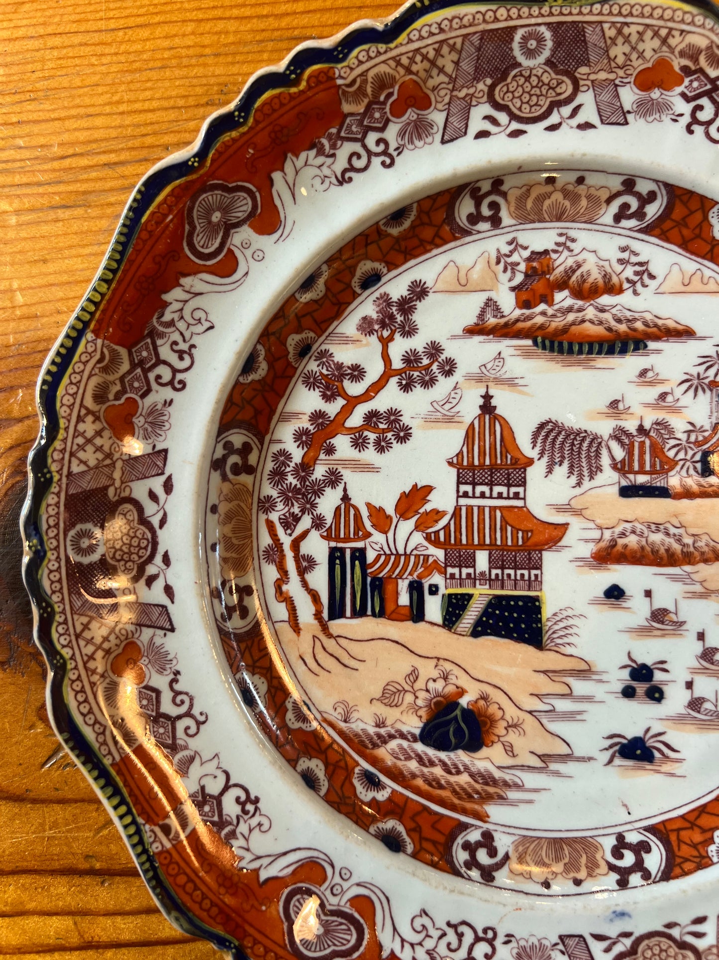 Antique Plate with Eastern Floral Design