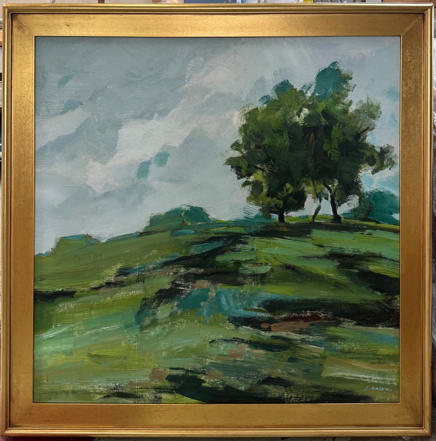 Green Landscape Art 36 x 36