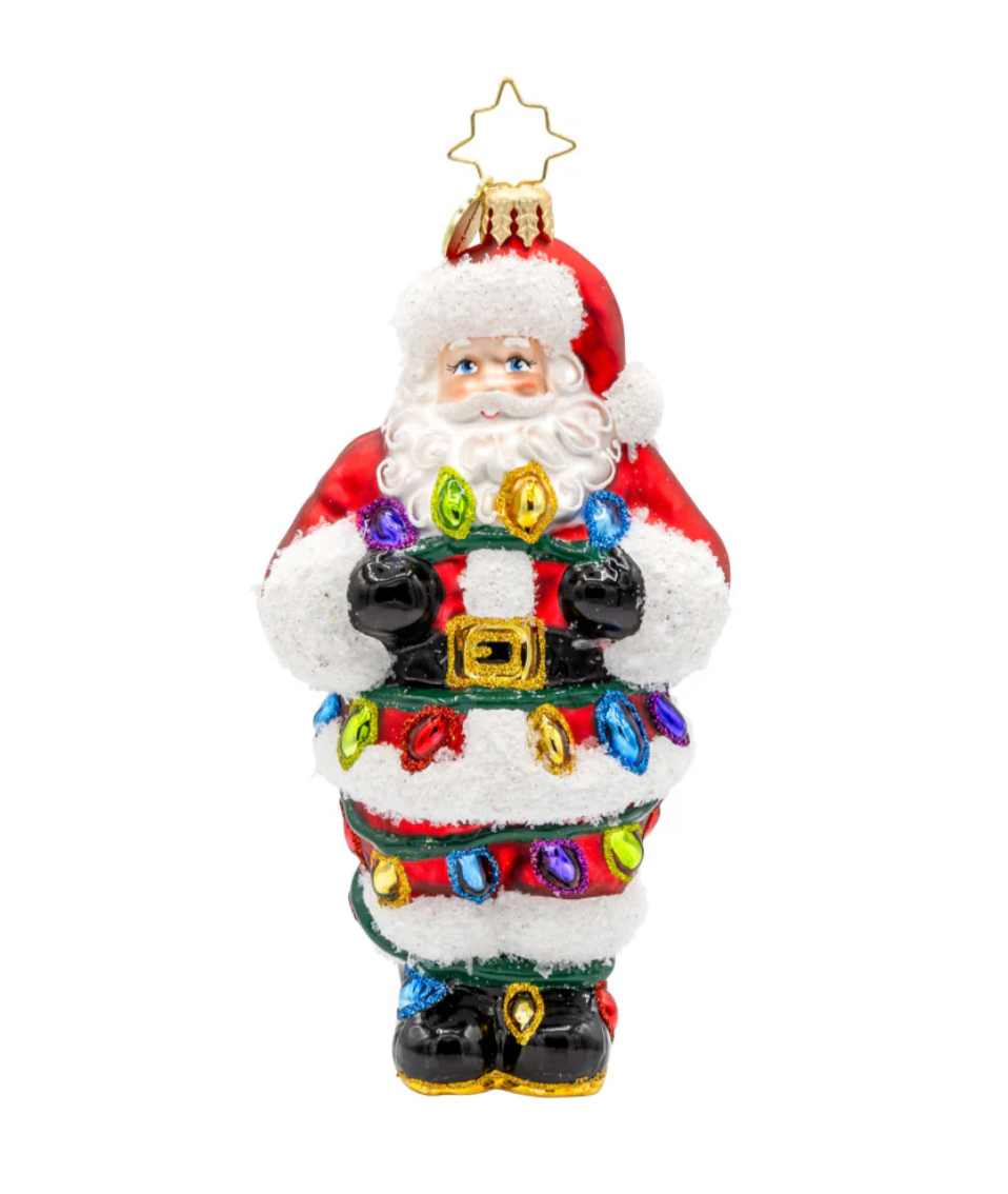 Tangled Up Santa Ornament