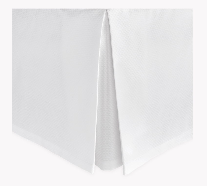 Diamond Pique King Bed Skirt-White