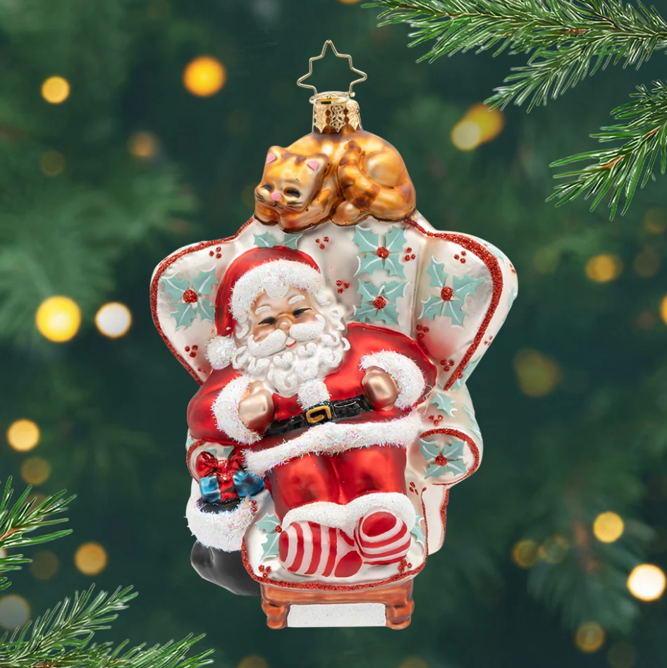 Cat Nap Santa