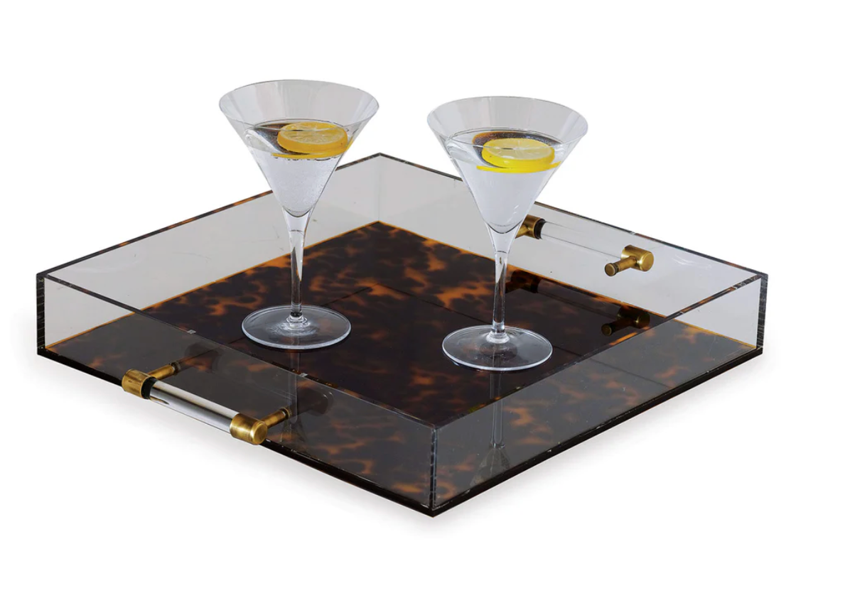 Tortoise Lucite Tray