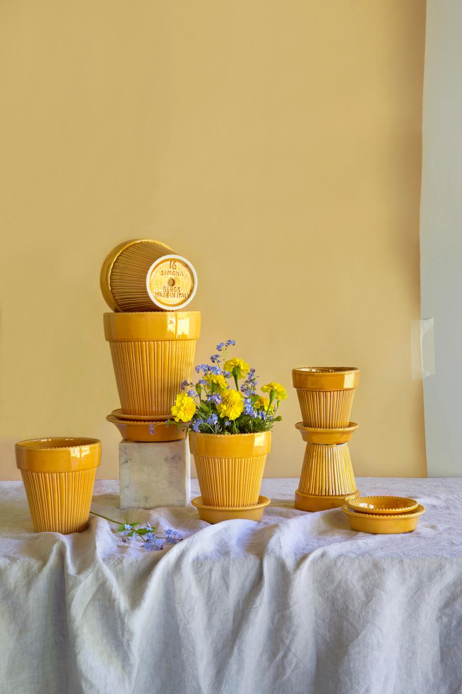 Simona Glazed Amber Yellow