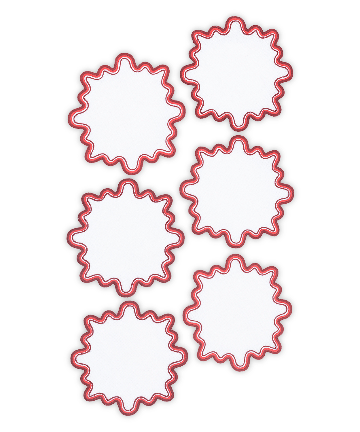 WAVE COCKTAIL NAPKIN COLOR: SCARLET