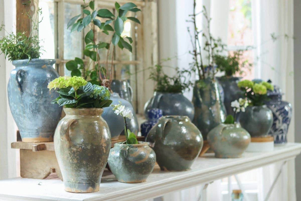 Found Blue Tones Confit Pot