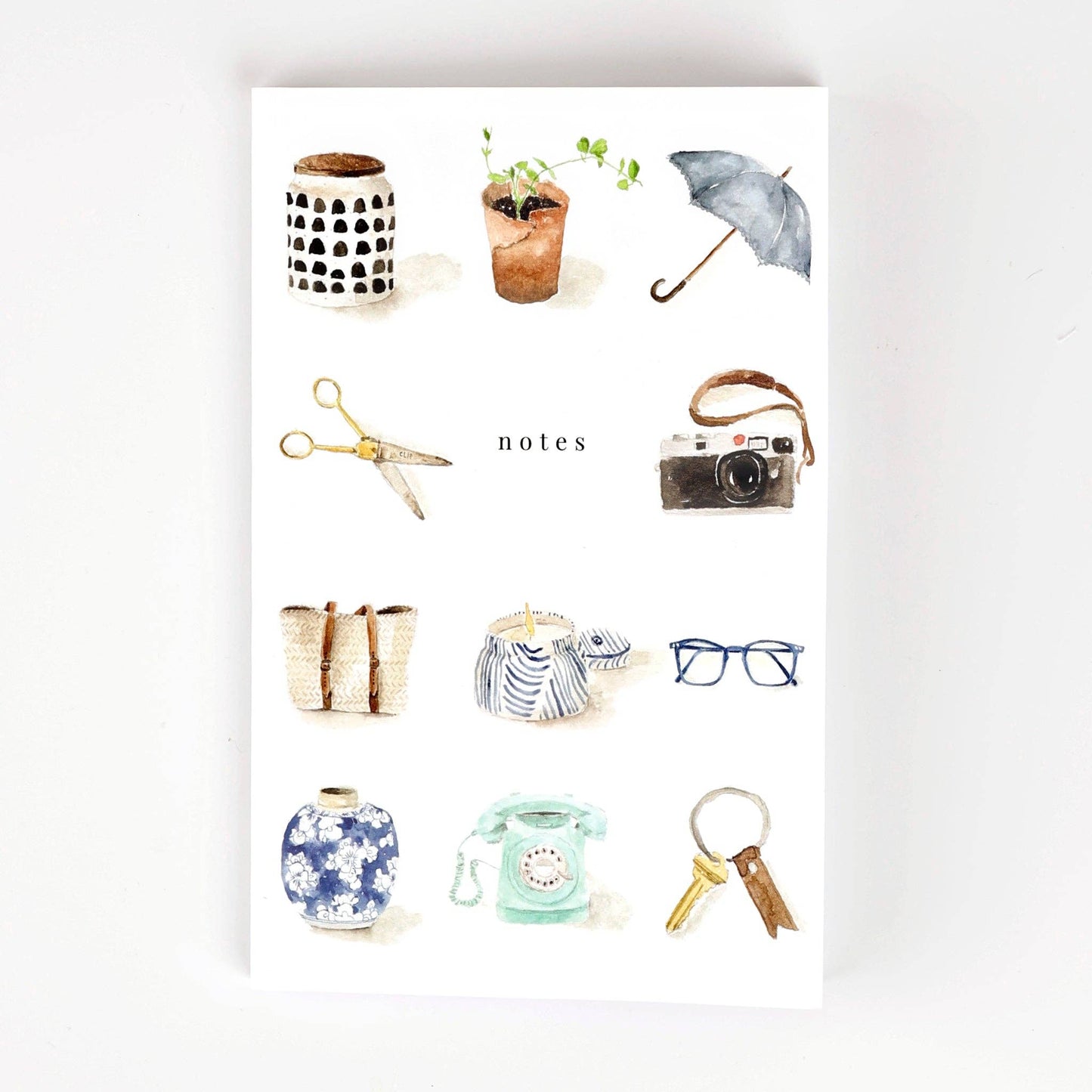 Softtouch Cover Notebook with Original Watercolor Artwork