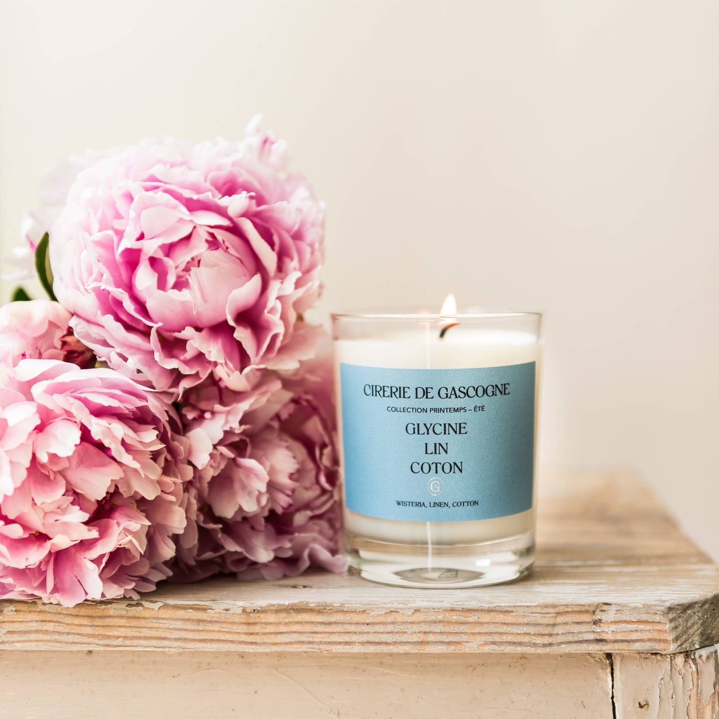 Wisteria, Linen, Cotton Blend Candle