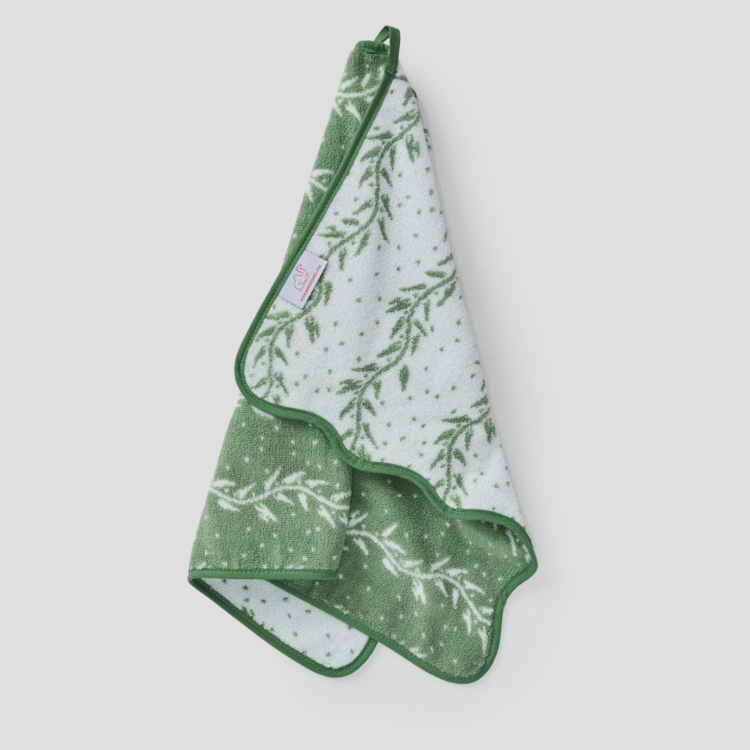 Scallop Patterned Hand Towels (Pair) - Willow