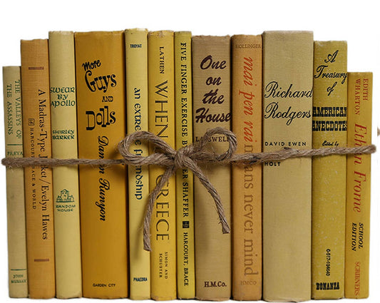 Decorative Yellow Book Bundle - Vintage Saffron