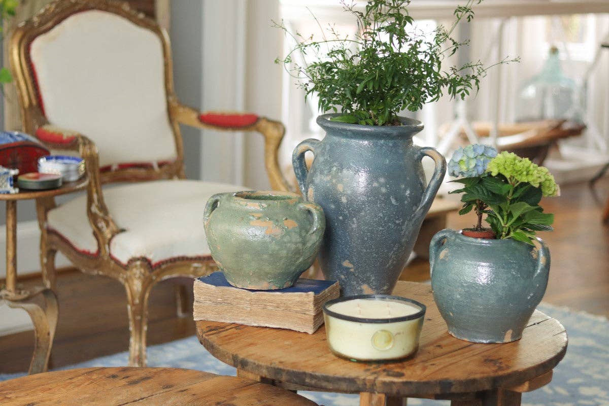Found Blue Tones Confit Pot
