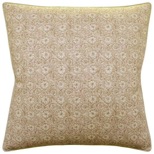 HOLLY TRELLIS BEIGE Lumbar Pillow