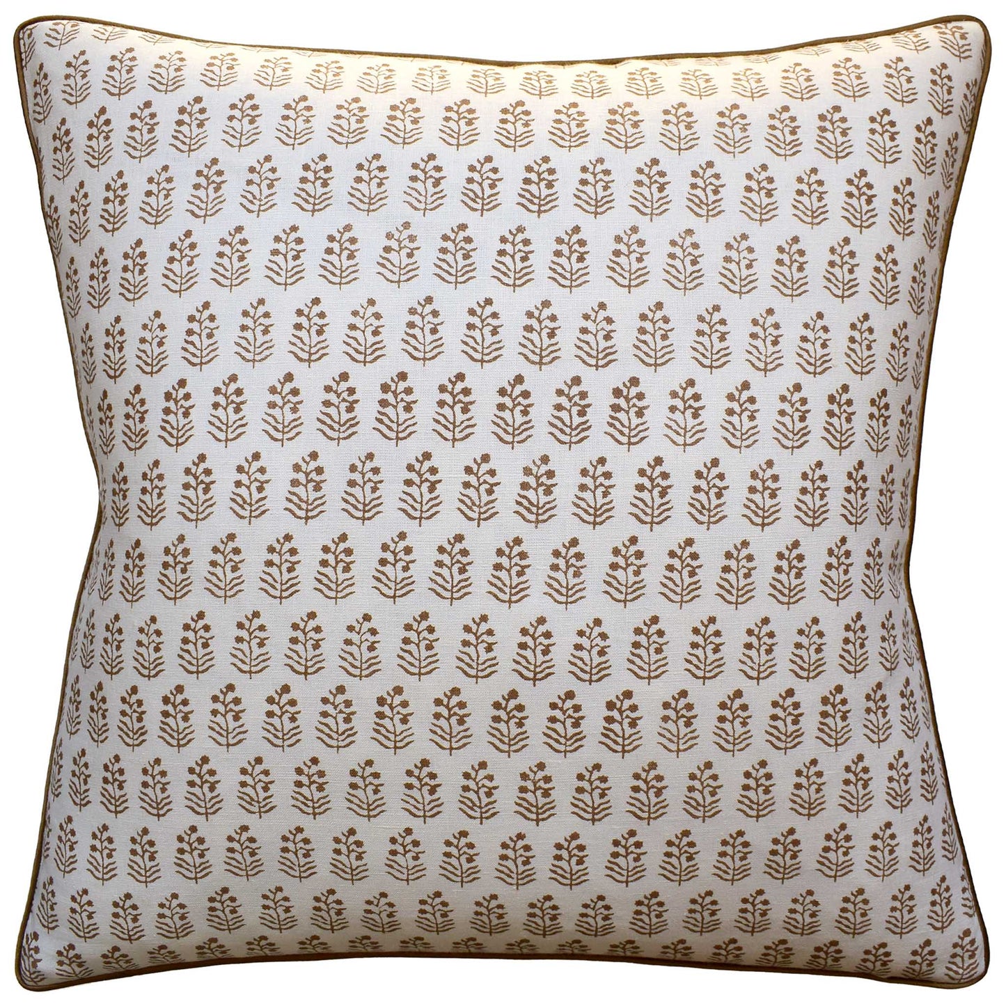CHLOE BROWN PILLOW - PIPED