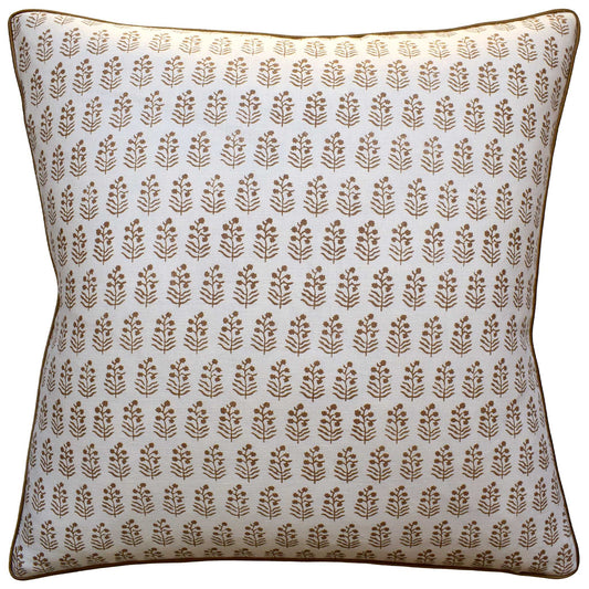CHLOE BROWN PILLOW - PIPED