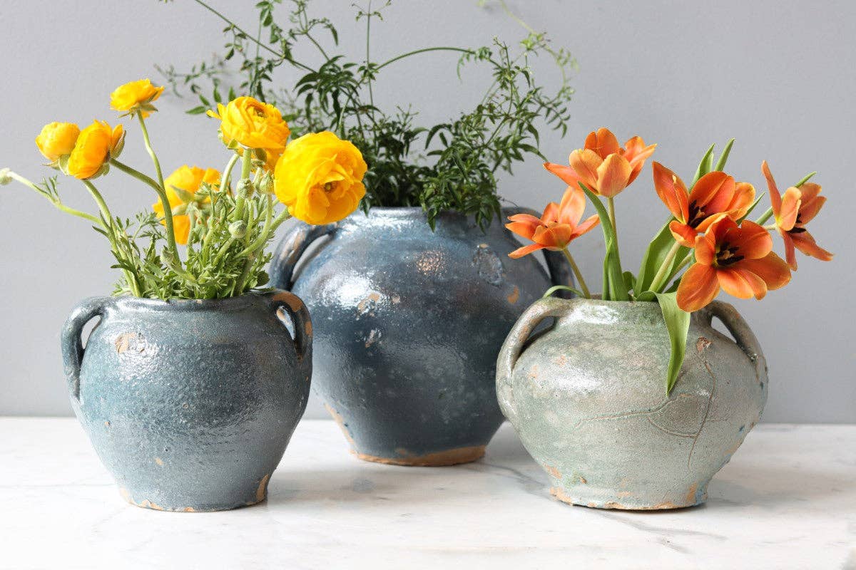 Found Blue Tones Confit Pot