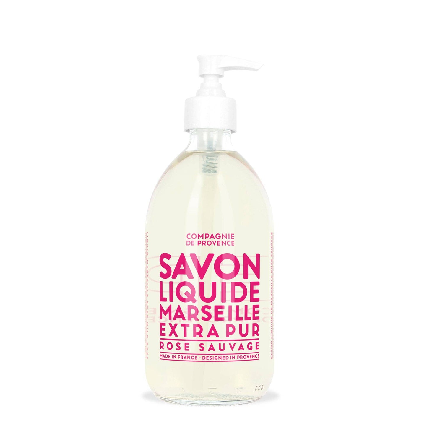 Liquid Marseille Soap Wild Rose 16.7 fl oz Glass