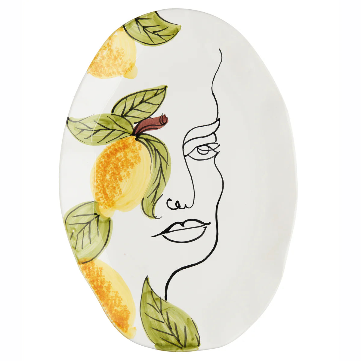 Lucia Oval Platter, Lemon