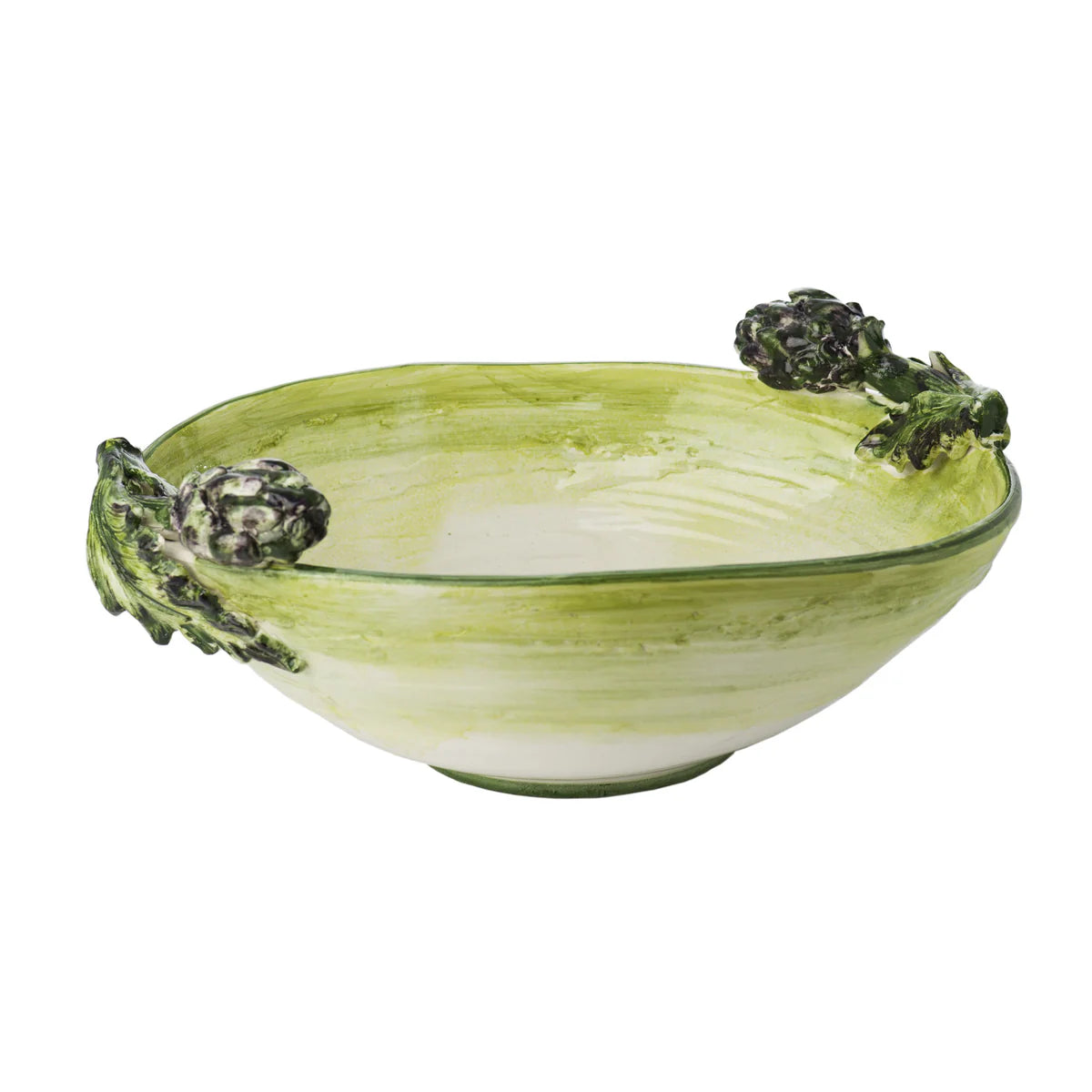 Gathered Garden Oval Bowl w/ Artichokes