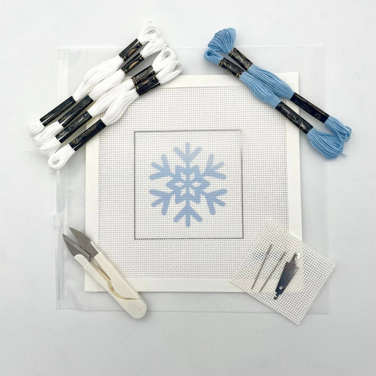 Simple Snowflake Needlepoint Design