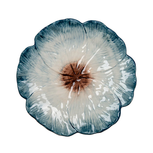 Elisabetta Flower Dinner Plate, Blue