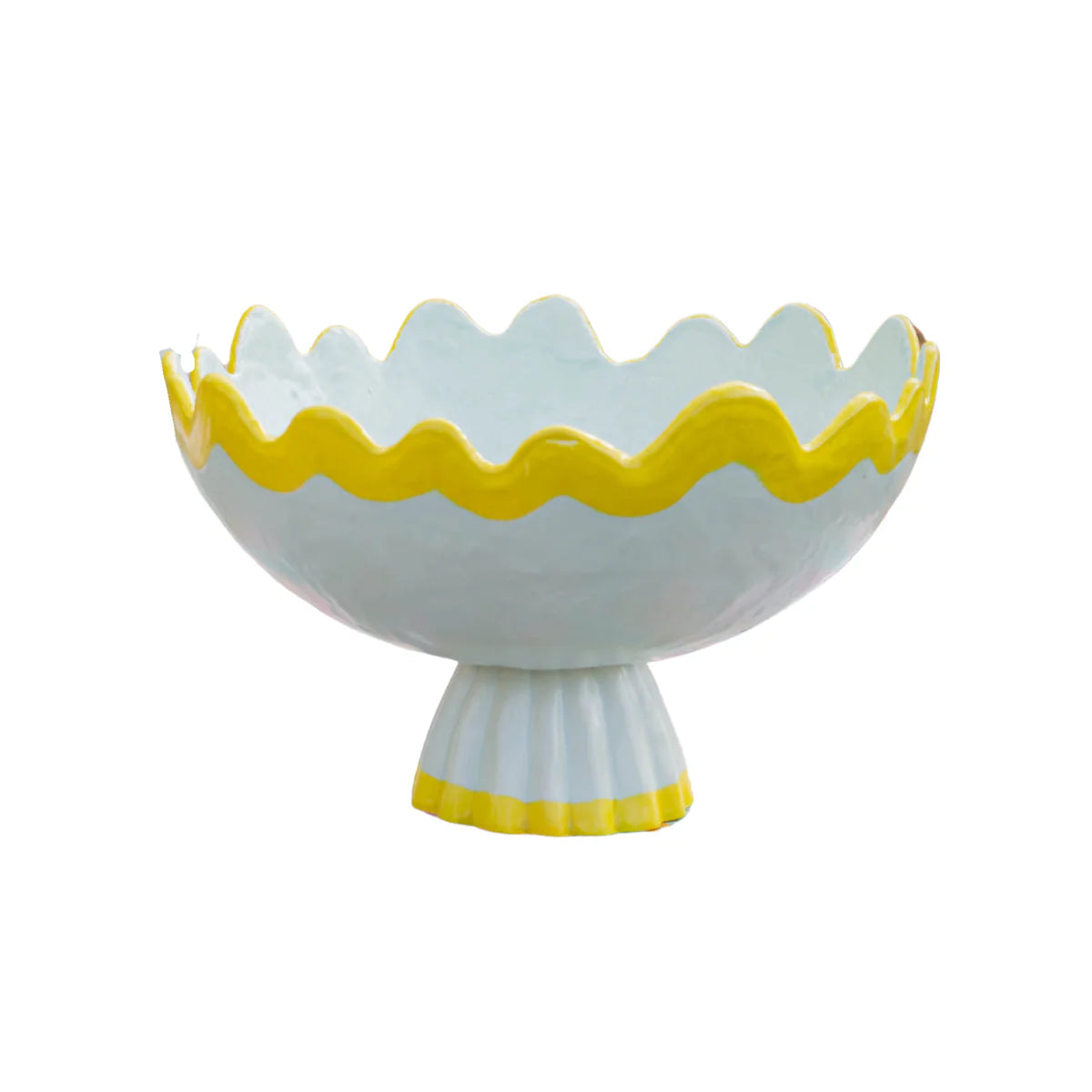 Footed Jade/ Yellow Bowl