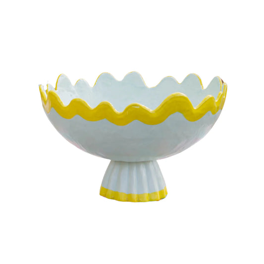 Footed Jade/ Yellow Bowl