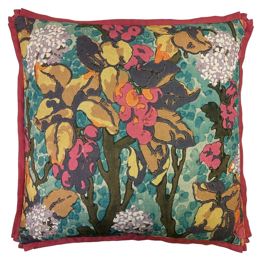 Bell Blooms Cyan 22" Pillow