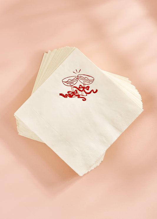 Cheers Cocktail Paper Beverage Napkin - Set of 20