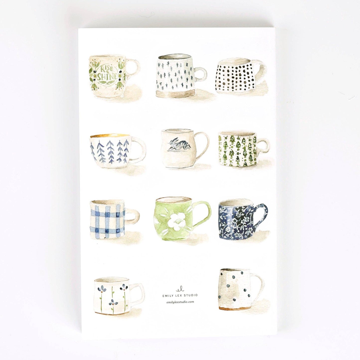 Softtouch Cover Notebook with Original Watercolor Artwork