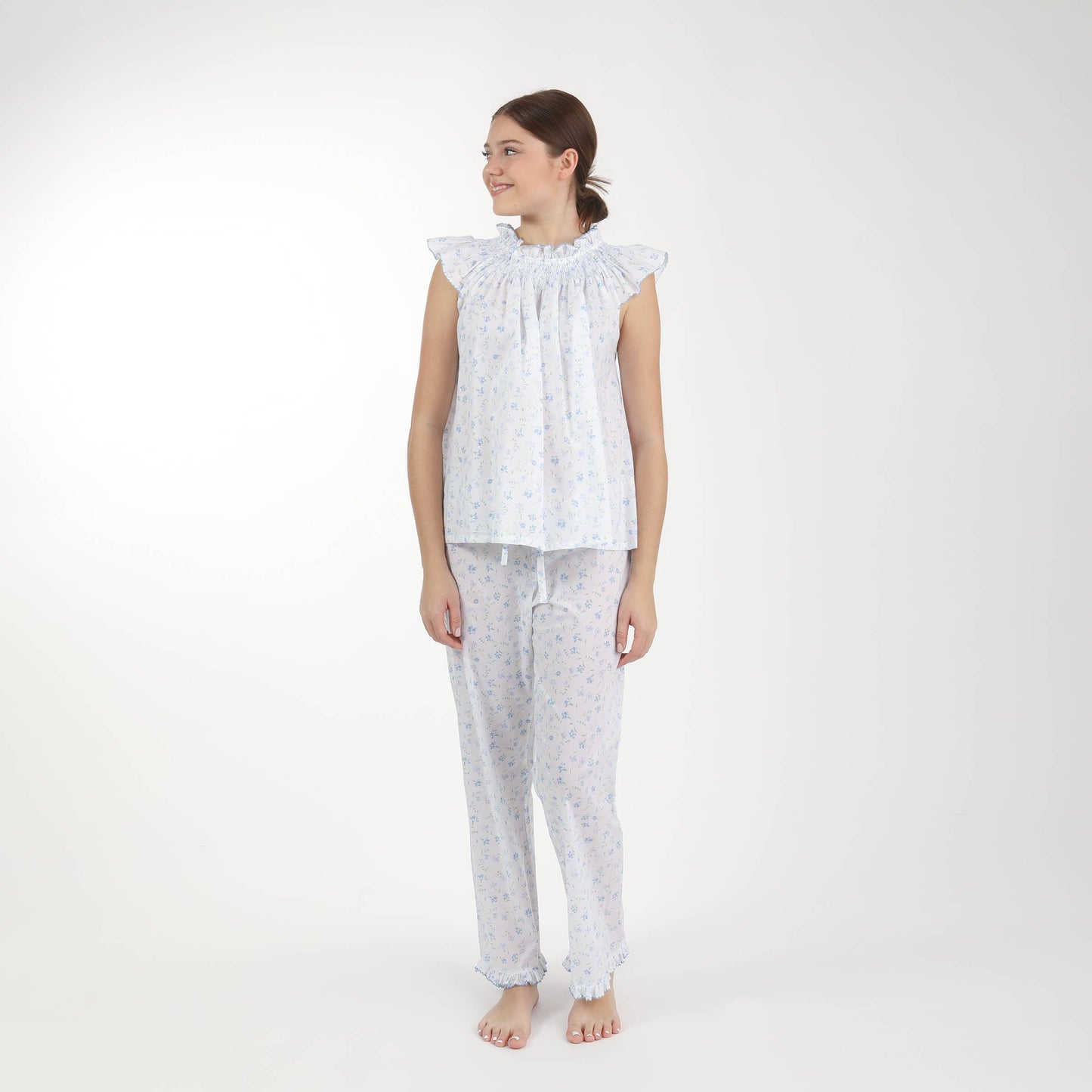 Katy Long Pajama in Bluebell Floral