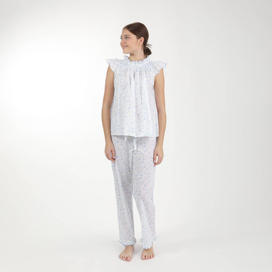 Katy Long Pajama in Bluebell Floral