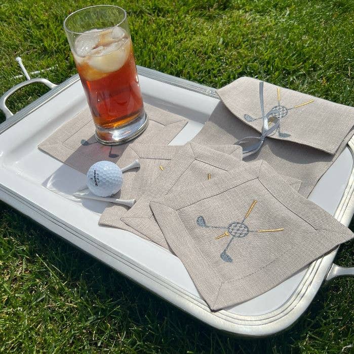 Golf Cocktail Napkin Set of 4
