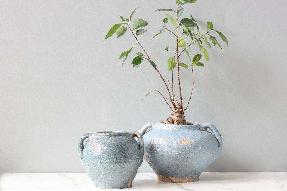 Found Blue Tones Confit Pot