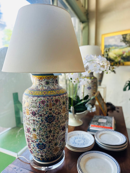 Large Chinoiserie Lamp