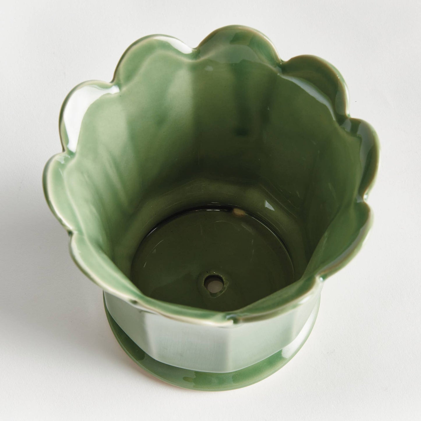 Maline Footed Pot Small, Green