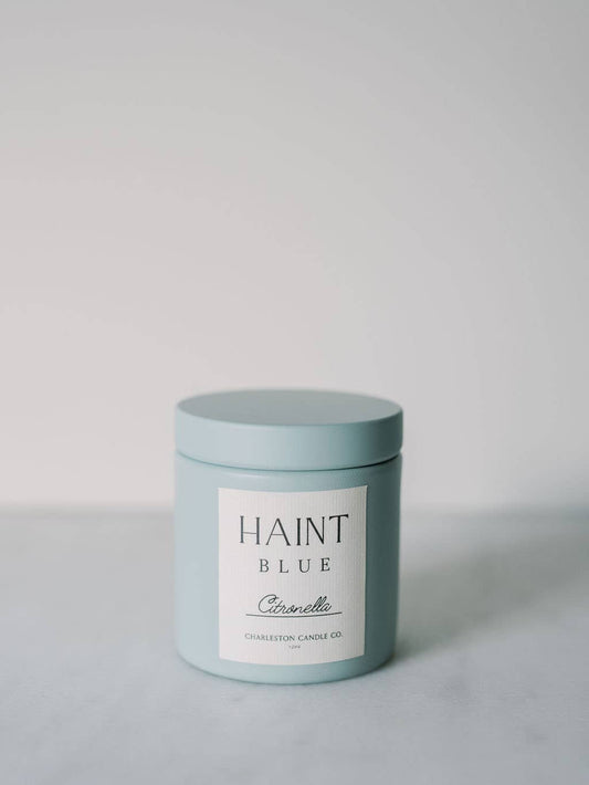Haint Blue Citronella 9 oz. Soy Candle Tin