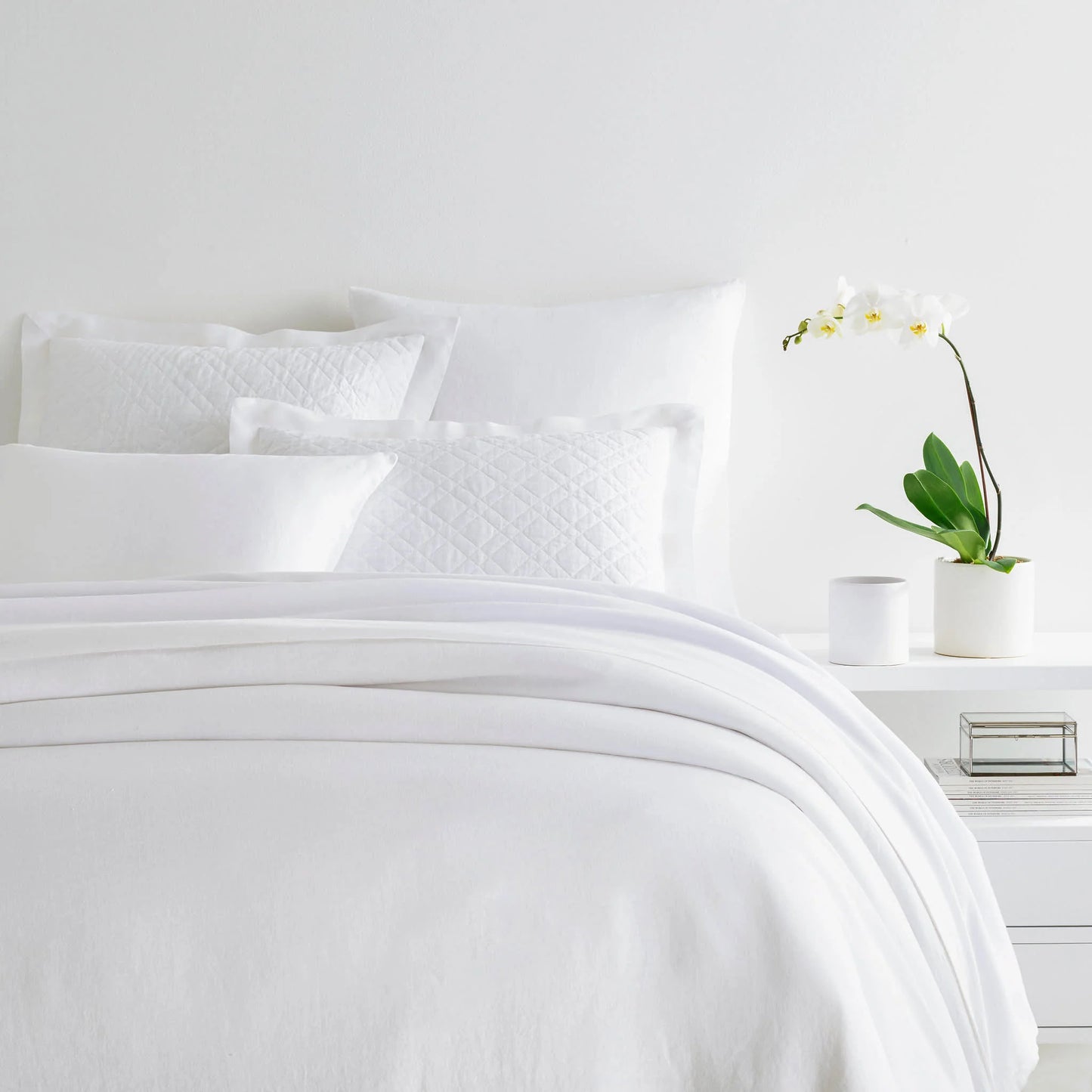 Lush Linen Duvet Cover | White/King