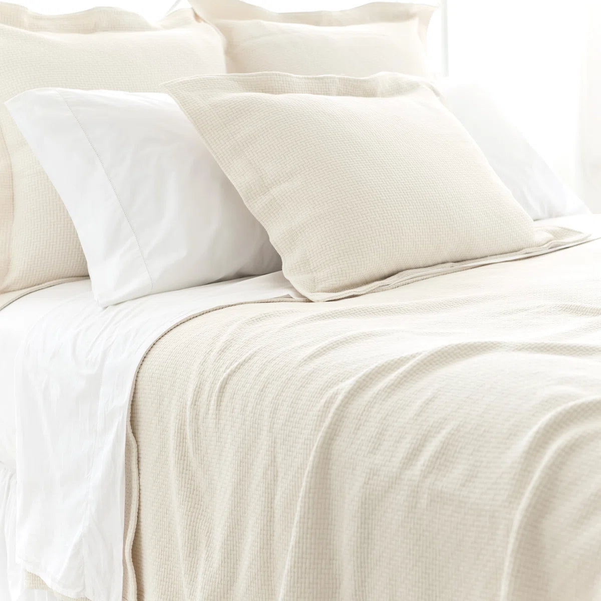 Interlaken Matelasse Sham | Ivory/Euro
